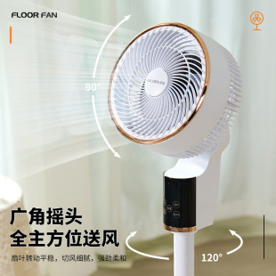 Household Smart Air Circulation Fan Vertical Bluetooth Connection Floor Fan Light Sound Weighted Chassis Voice Electric Fan