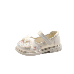 Girls Princess Shoes 2025 Spring New Children's Shoes National Style Embroidered Hanfu Shoes Spring and Autumn Women's Shoes Small Leather Shoes
