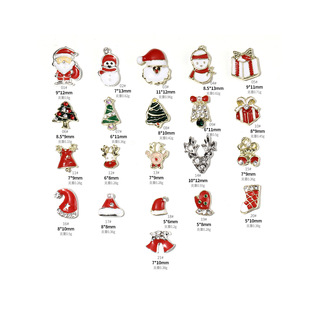 Net red explosions Christmas alloy nail jewelry snowman elk gift box bell exquisite sweet cool nail decoration wholesale