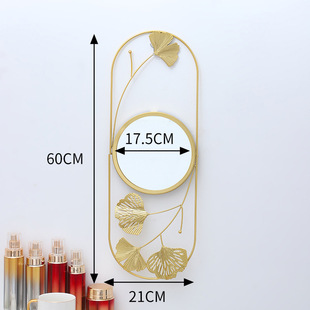 Nordic Light Luxury Wall Decoration Mirror Living Room Bedroom Entrance Wall Golden Creative Background Wall Home Decoration Mirror