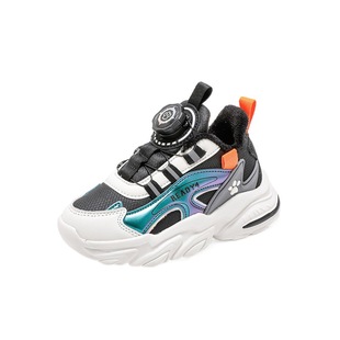 Wangwang boys' shoes 2023 new autumn and winter rotating button fleece-lined warm thickened two-cotton children's cotton shoes
