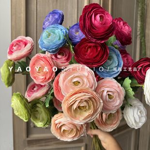 3 head lasagna lulian wedding road decoration home soft floral ornaments photography props hotel layout fake flowers