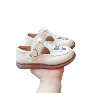 2025 Spring and Autumn New Girls Soft-soled Princess Shoes Non-slip Bean Shoes Baby Toddler Shoes Lolita Girls Trendy Shoes