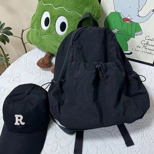 Light Nylon Backpack Large Capacity Student Casual Simple Sports Travel Super Light Backpack Schoolbag