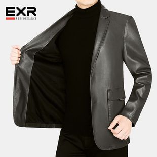EXR Haining кожаная одежда для мужчин повседневная корейская кожаная куртка для молодежи