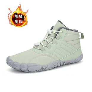 Cross-border New Style Cotton Shoes for Men and Women Winter fleece-lined Thickened Warm High-top Snow Boots for Couple Non-slip Waterproof Mountaineering Shoes
