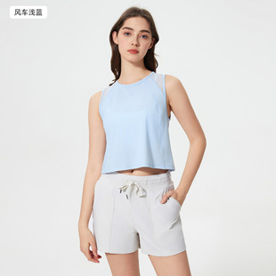 Summer European and American New Hollow Back Yoga Clothes Top Running Fitness Sleeveless Sports Vest Women DT050