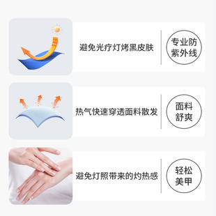 Nail beauty shop special sun protection black gloves phototherapy lamp nail baking UV protection gloves exposed nail care tools