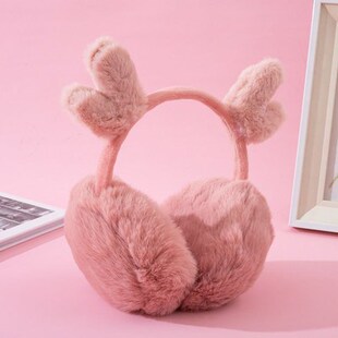 Winter earmuffs wholesale antlers warm earmuffs cartoon Christmas foldable fleece-lined thick ear protection enlightenment bag in stock
