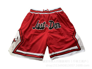 Foreign Trade Pants Wholesale Warriors Lakers 76ers Heat Raptors Magic Pocket Embroidered Shorts for Basketball Pants