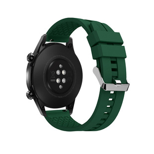 Подходит для ремешка для часов Huawei GT Huawei Magic/Watch GT монохромный Серебряный ремешок с пряжкой силиконовый ремешок для часов
