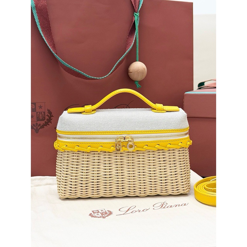 [Guangzhou Cross-Border Original Factory All-Steel] Pure Handmade Rattan Bag LP27 New Style Bamboo Woven Handbag Shoulder Crossbody Bag