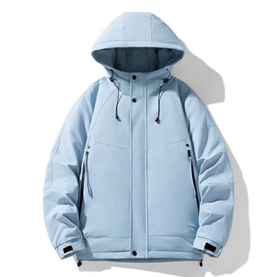Короткий пуховик с капюшоном Мужская зимняя теплая карная куртка 90 бархатная ветрозащитная наружная куртка для мужчин и женщин
