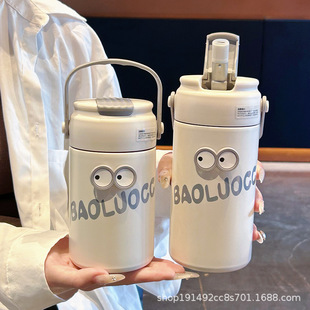 Simple insulated water cup tea separation tea cup high-looking Cup girl's new 2023 office straw Cup