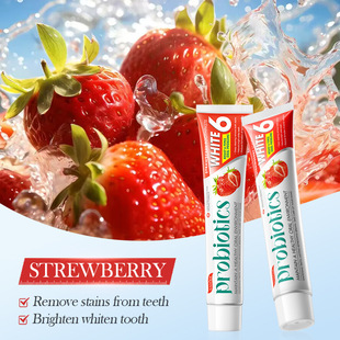 Full English Plant Fruit Probiotic Toothpaste SADOER Oral Brightening White Teeth Gingival Protection Toothpaste Cross-border Wholesale