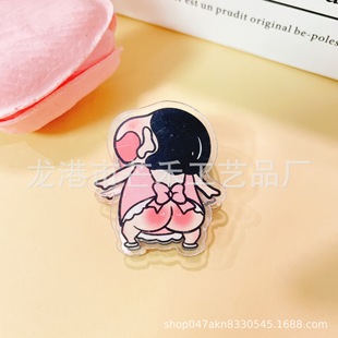 Crayon Shinchan ручная роспись двухсторонний акриловый клип ins Girl милый клип P мультяшный канцелярский зажим для студентов