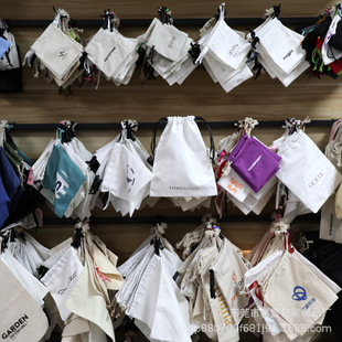 Cotton Bundle Pocket Gift Inner Packaging Cotton and Linen Storage Bag Environmental Protection Drawstring Small Cloth Bag Jewelry Cotton Cloth Bag Customization