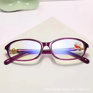 New anti-blue light ladies fashion elegant high sense reading glasses net popular tide flat mirror frame wholesale