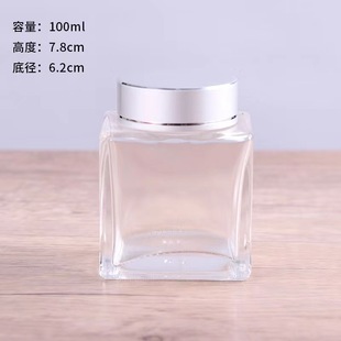 250g honey glass bottle thickened flat square wood Bird's Nest jam royal jelly 1kg 2kg honey sealed empty bottle