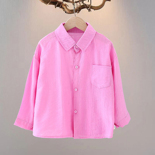 Girls' Shirt Spring and Summer New Arrival Baby Girl suit Trendy Children's Two-Piece Sling Casual Coat Thin Clothes