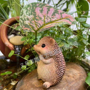 Creative Simulation Small Animal Hedgehog Ornaments Outdoor Courtyard Lawn Bonsai Layout Decorative Ornaments Resin Crafts