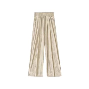 Ice Silk Milk Wide Leg Pants Women's Summer Thin High Waist Loose Slimming Casual Pants Small Yamamoto Mopping Pants