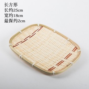 Handmade Bamboo Woven Products Bamboo Sieve Bamboo Basket Storage Basket Fruit Plate Dim Sum Tray Farmer Household Woven Round Dustpan