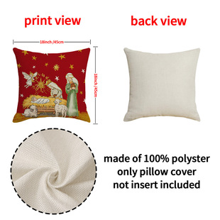 Nordic Light Luxury Cross-border Design Sense Printed Pillow Case Modern Trend Christmas Linen Pillow Pillow Case Wholesale