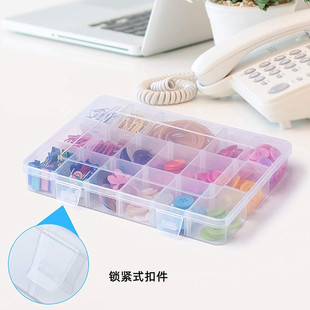 Amazon Plastic Divider 18-cell Activity PP Transparent Component Box Plastic Material Packaging Parts Storage Box