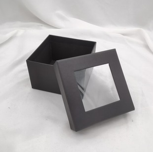 in stock square box tie cover black transparent packaging carton tie packaging gift box wholesale