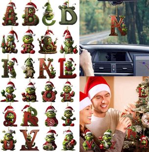 Amazon Grinch Alphabet Decorations Christmas Tree Decorations Hanging Ornaments