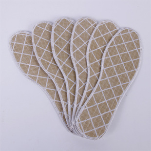 Genuine goods linen deodorant insole female male sweat-absorbent Wormwood deodorant linen breathable fragrance old Beijing insole