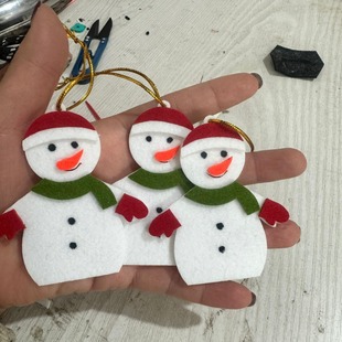 Amazon Cross-Border Christmas Felt Pendant Elk Snowman Creative Hanging Ornament DIY Christmas Tree Felt Decoration