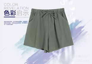 Foreign Trade Summer New Loose Linen Cotton Linen plus size Student Sports Casual Shorts Women Wide Leg Pants Casual Pants
