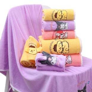 Sanrio Culomi полотенце полотенце полотенце шапочка для душа для девочек быстрая сушка шапочка для душа впитывает воду для детей