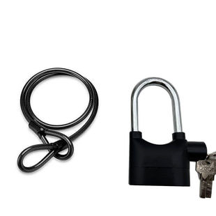Anti-theft alarm lock padlock motorcycle lock electric bicycle lock outdoor door waterproof anti-theft padlock