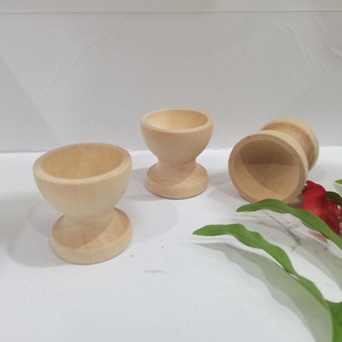 Easter egg wooden large egg holder small wine cup shape play house toy egg base holder factory outlet