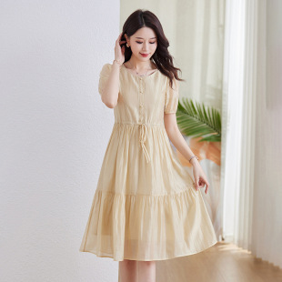 Counter Mulberry Silk dress Women's 2025 New Fashionable Elegant Middle-aged Mother Slimming Waist A- line Skirt