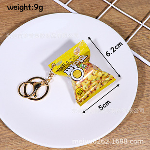 Korean Snack Bag Keychain, Simulated Potato Chips, Shrimp Crackers, Chocolate Bars, School Bag Pendants, Cross-Border Korea