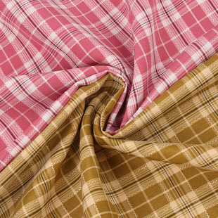 in stock polyester lace plaid fabric 124g spring and summer women's dress JK shirt wide leg pants fabric