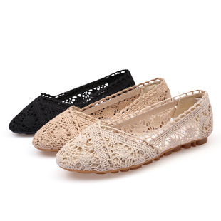 2023 Spring and Autumn New Fashion Mesh Shoes Women's Old Beijing Flat Large Size Women's Shoes 41-43 Breathable Lace Cloth Shoes for Women