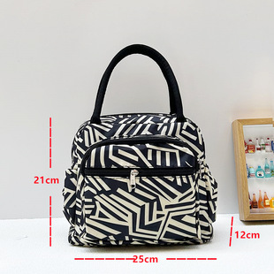 Waterproof Handbag Women's Canvas Work Small Handbag Nylon Oxford Cloth Women's Bag Mother-in-law Going Out Carrying Win Shuo