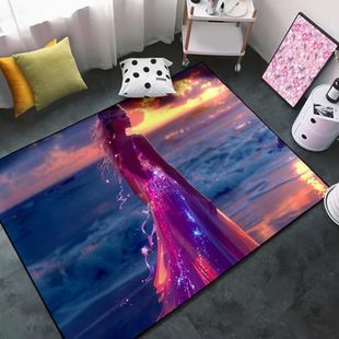 Crystal Velvet Floor Mat Princess Carpet-Princess Carpet for Girls Bedroom Castle Living Room Bedroom Foot Mat Home Mat