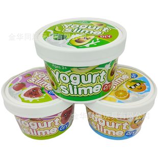 Cross Border Fruit Crystal Mud Yellow Oil Mud suit slime Cotton Slime Color Mud Toys Liquid Glass Mud