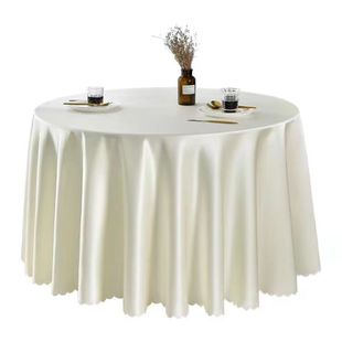dark gray Hotel Large Round Table Thickened Tablecloth Light Luxury Satin Hotel Banquet Household Restaurant Round Square Tablecloth