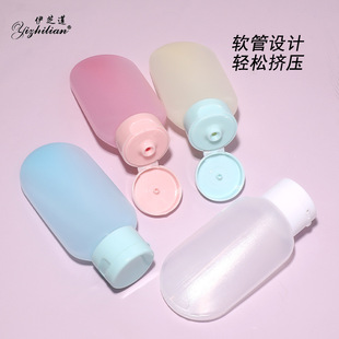 Bulk Flip Top Inverted Hose Bottle Wholesale Facial Cleanser Cosmetic Hose Squeeze Travel Sub Bottle
