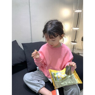 Children's Korean-style Casual Sweat Spring New Clothes Baby's Trendy Cotton Autumn and Winter Girls' Loose All-match Long Sleeve