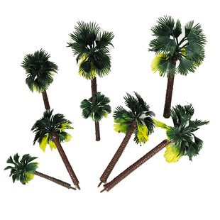 Микро-ландшафтный DIY материал мини-симулятор пластик Palm Coconut Coconut Модель Материал Готовый маленький Дерево