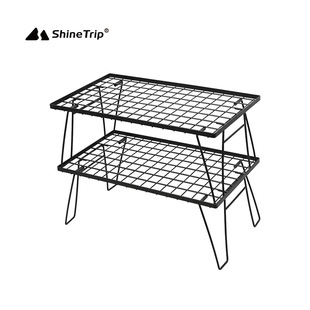 Shanqu outdoor folding table splicing iron storage rack grid table foldable igt iron mesh table camping iron table