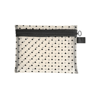 New portable love mesh makeup bag multi-style lipstick makeup card bag carry-on makeup bag wholesale